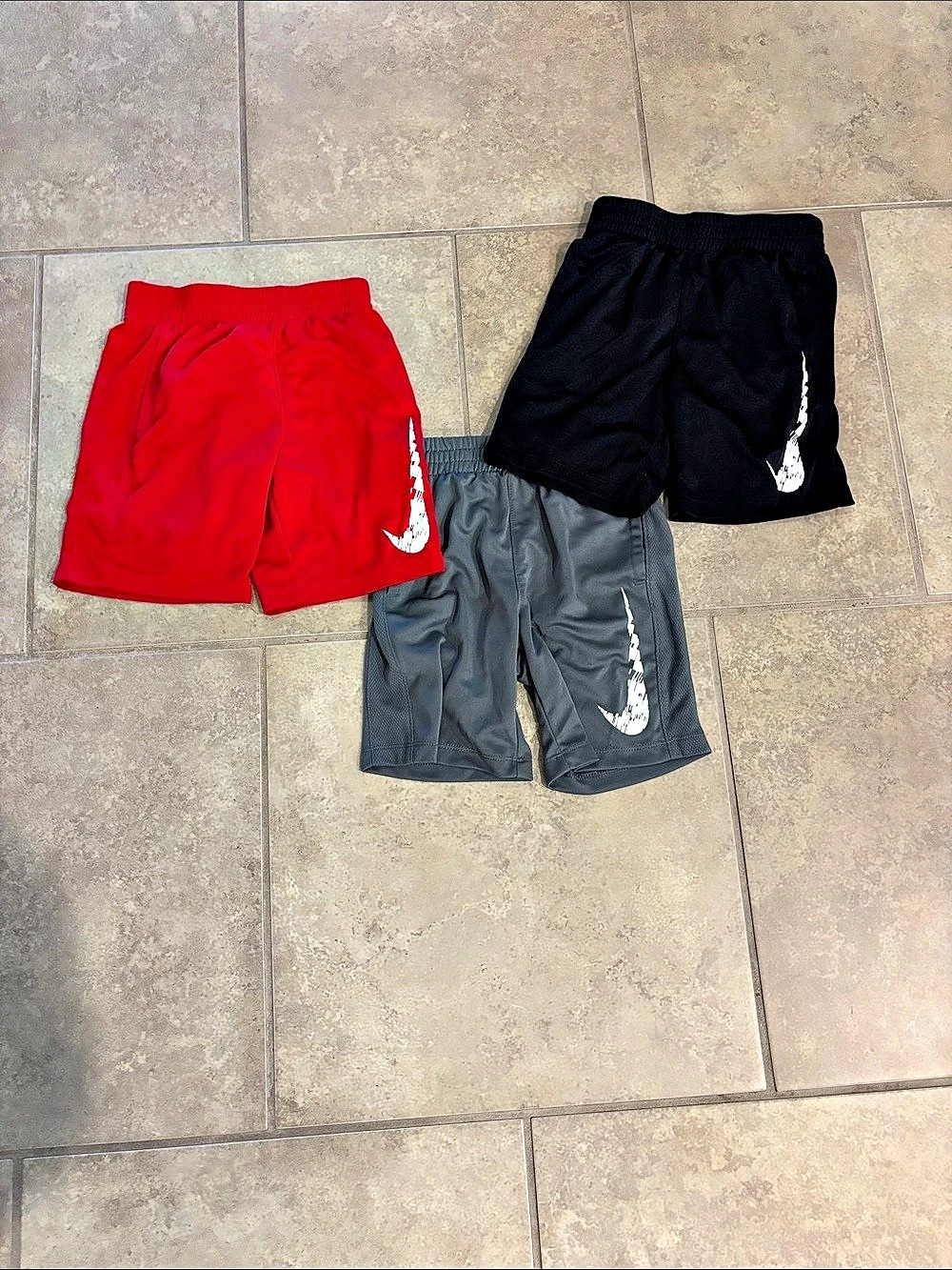 Nike Dri-FIT Boys 7Y Athletic Shorts 3-Pair Set